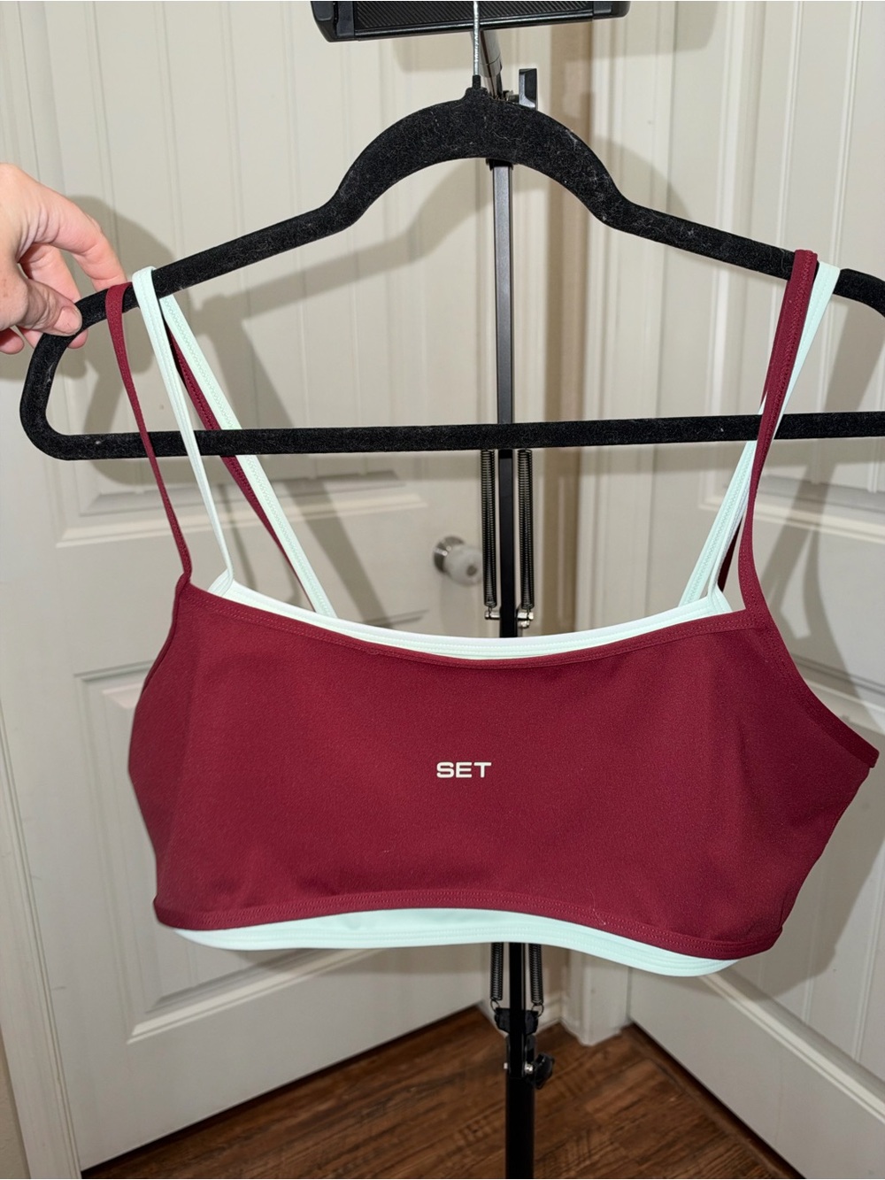 SET Active Sportbody Sports Bra Burgundy Mint XXL